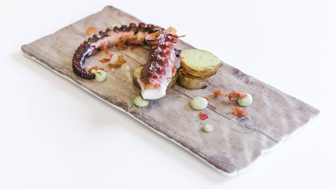 Pulpo con mojo de cilantro