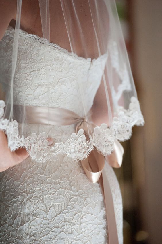 velo novia corto