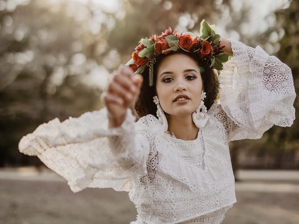 diadema de flores